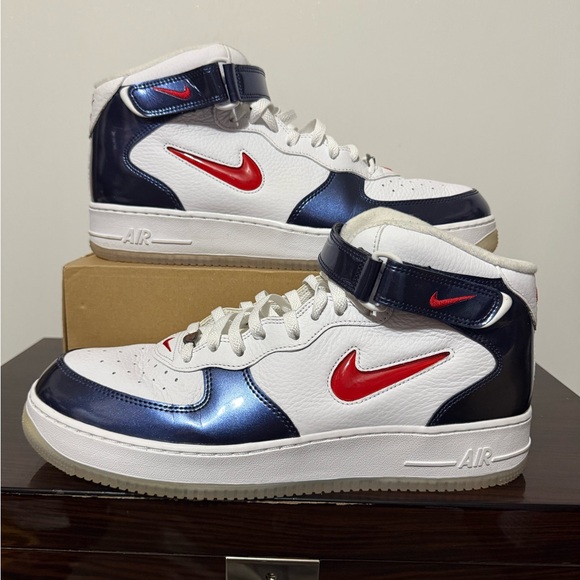 Nike Air Force 1 Mid QS Independence Day Men's Size 14 Red White Blue DH5623-101 - Picture 1 of 5